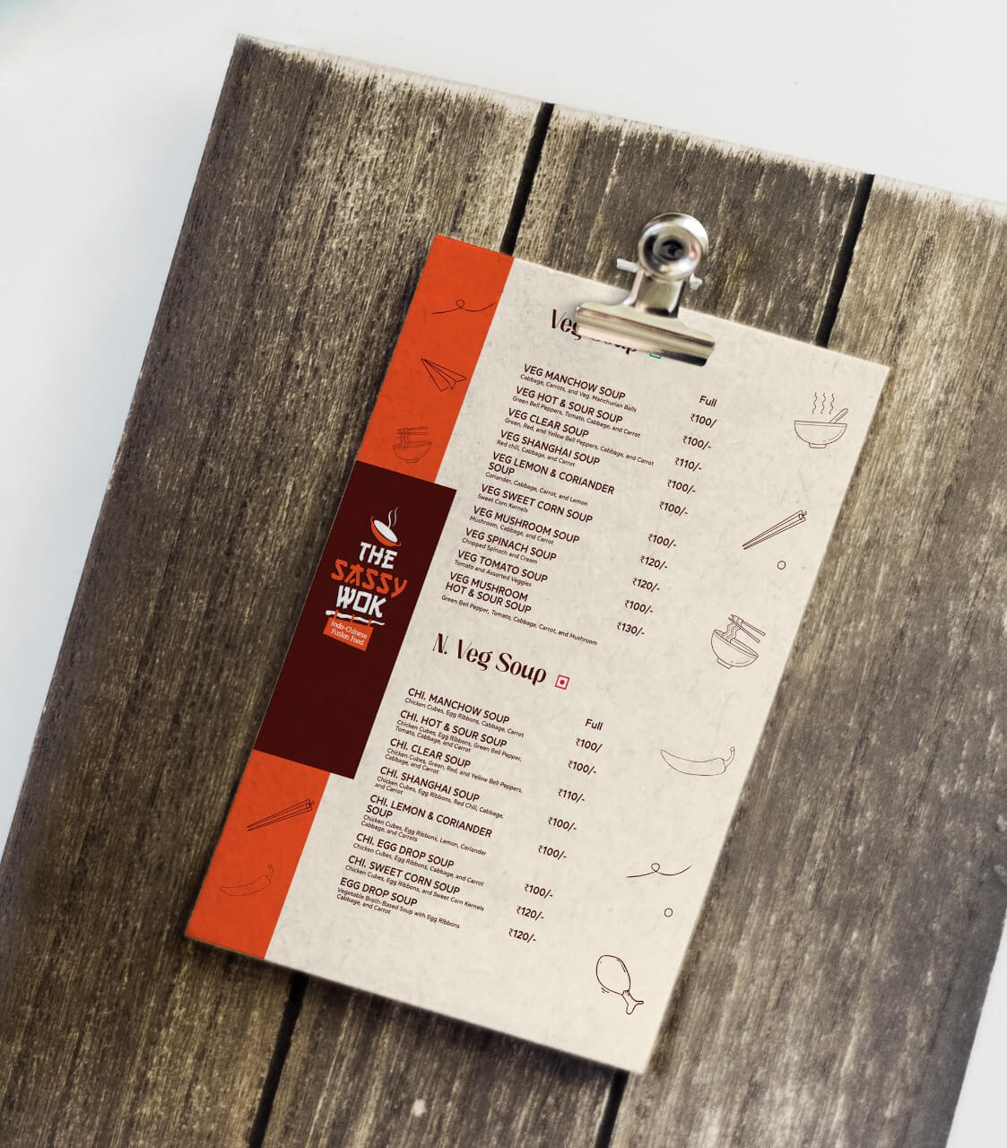 Menu card design SassyWok